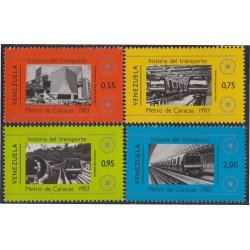 Venezuela 1148/51 1984 Historia del transporte Trenes Trains MNH Venezuela 1148/51 1984 Historia del transporte Trenes Trains MNH