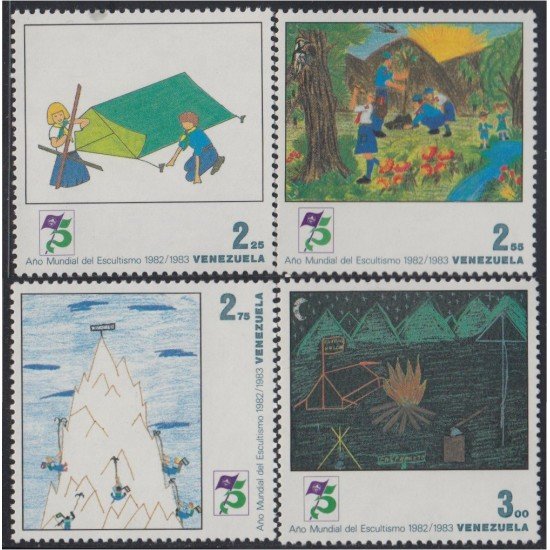 Venezuela 1144/47 1983 Año Mundial del Escultismo MNH Venezuela 1144/47 1983 Año Mundial del Escultismo MNH