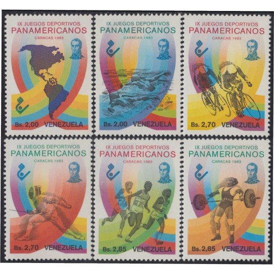 Venezuela 1133/38 1983 IX Juegos Panamericanos MH Venezuela 1133/38 1983 IX Juegos Panamericanos MH