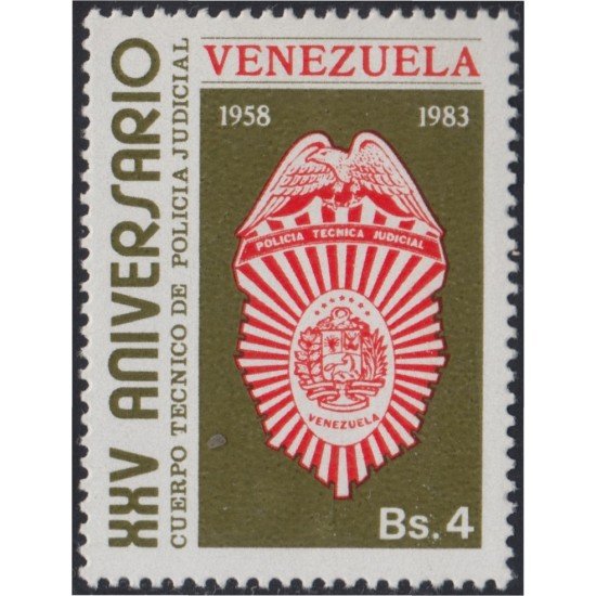 Venezuela 1123 1983 Cuerpos técnicos de la policía judicial MNH