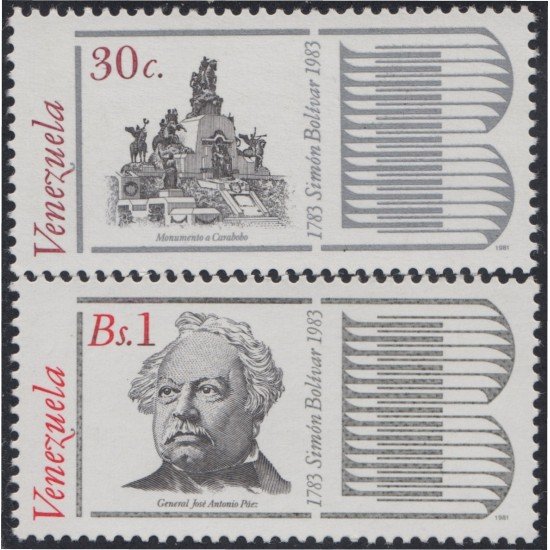 Venezuela 1119AB 1982 Simón Bolívar MNH