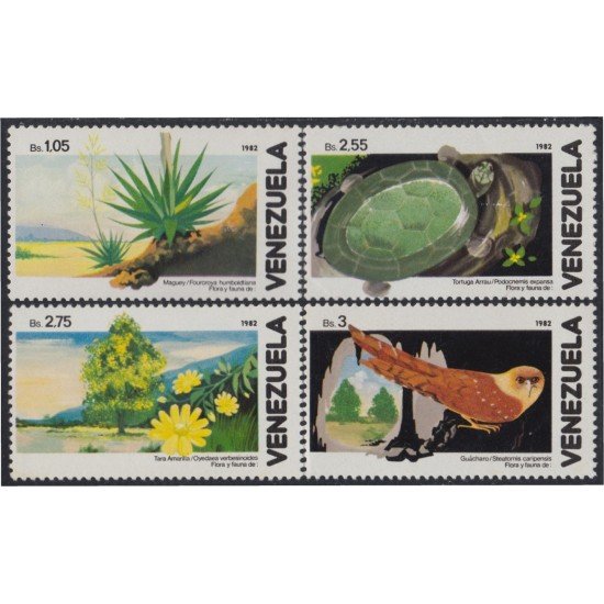 Venezuela 1111/14 1982 Flora y fauna venezolana MNH Venezuela 1111/14 1982 Flora y fauna venezolana MNH