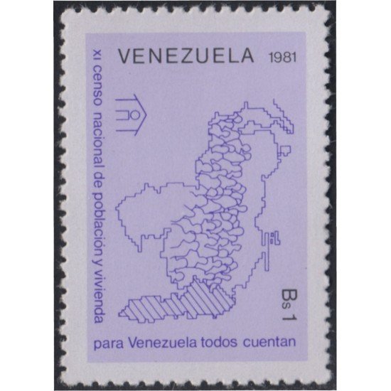 Venezuela 1091 1981 Censo poblacional MNH Venezuela 1091 1981 Censo poblacional MNH