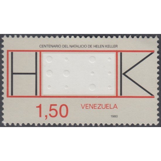 MI1 Venezuela 1087 1980 Hellen Keller MNH MI1 Venezuela 1087 1980 Hellen Keller MNH