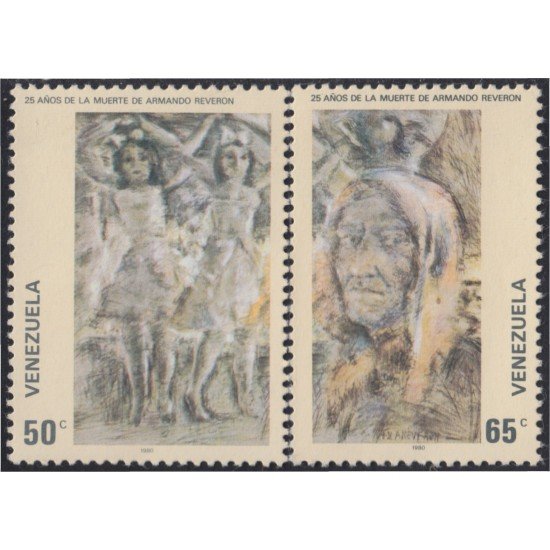 Venezuela 1075/76 1980 Pinturas de Armando Reverón MNH Venezuela 1075/76 1980 Pinturas de Armando Reverón MNH