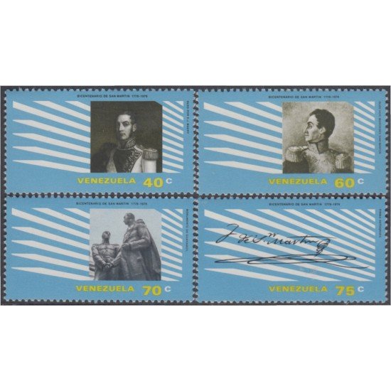Venezuela 1046/49 1979 Bicentenario de San Martín MNH Venezuela 1046/49 1979 Bicentenario de San Martín MNH