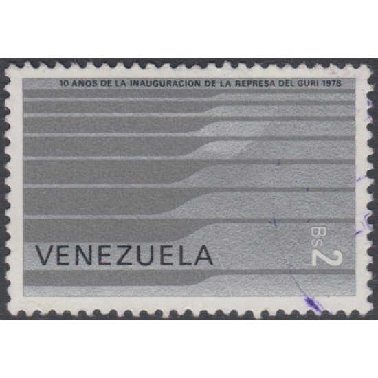 Venezuela 1045 1979 10 Años de la Inauguración de la Represa del Guri usados Venezuela 1045 1979 10 Años de la Inauguración de la Represa del Guri usados