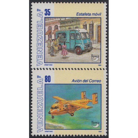 Venezuela 1719/20 1995 América Upaep Transporte postal MNH Venezuela 1719/20 1995 América Upaep Transporte postal MNH