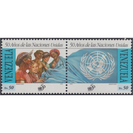 Venezuela 1752/53 1995 50 Años de las Naciones Unidas MNH Venezuela 1752/53 1995 50 Años de las Naciones Unidas MNH
