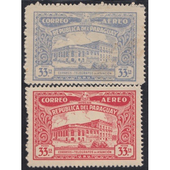 Paraguay A- 68/68A 1934/35 Correos Telégrafos de Asunción MH Paraguay A- 68/68A 1934/35 Correos Telégrafos de Asunción MH