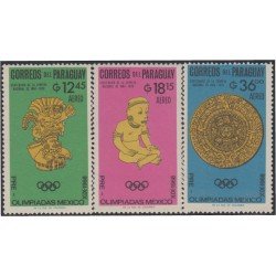 Paraguay A- 430/32 1966 Pre-Olimpiadas México 1968 MNH Paraguay A- 430/32 1966 Pre-Olimpiadas México 1968 MNH