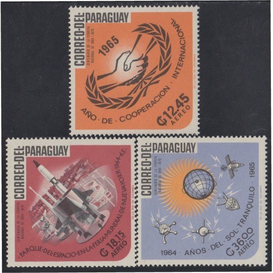 Paraguay A- 427/29 1966 Año de Cooperación Internacional MNH Paraguay A- 427/29 1966 Año de Cooperación Internacional MNH