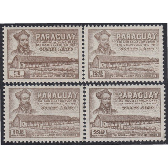 Paraguay A- 420/23 1966 San Ignacio Guazú MNH Paraguay A- 420/23 1966 San Ignacio Guazú MNH