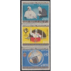Paraguay A- 417/19 1965 Su Santidad Paulo VI MNH Paraguay A- 417/19 1965 Su Santidad Paulo VI MNH