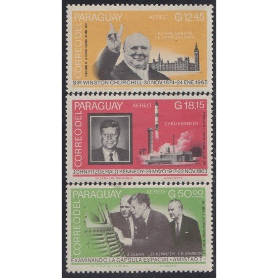 Paraguay A- 411/13 1965 Sir Winston Churchill y J.F Kennedy MNH Paraguay A- 411/13 1965 Sir Winston Churchill y J.F Kennedy MNH