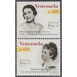 Venezuela 2153/54 1998 Teresa de la Parra y Teresa Carreño MNH Venezuela 2153/54 1998 Teresa de la Parra y Teresa Carreño MNH
