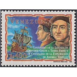 Venezuela 2072 1998 Cristóbal Colón y Américo Vespucci usados Venezuela 2072 1998 Cristóbal Colón y Américo Vespucci usados