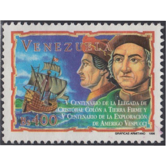 Venezuela 2072 1998 Cristóbal Colón y Américo Vespucci usados Venezuela 2072 1998 Cristóbal Colón y Américo Vespucci usados