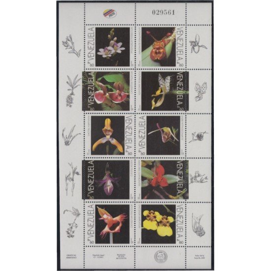 Venezuela 1847/56 1996 Flores flowers orquídeas MNH