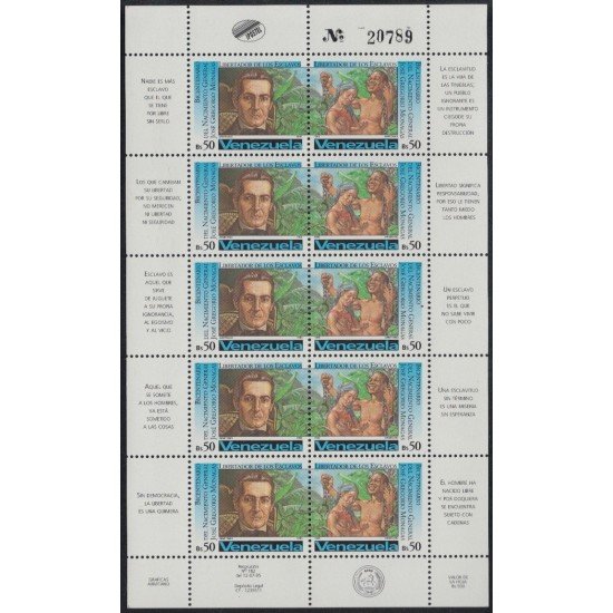 Venezuela 1764/65 1995 José Gregorio Monadas MNH