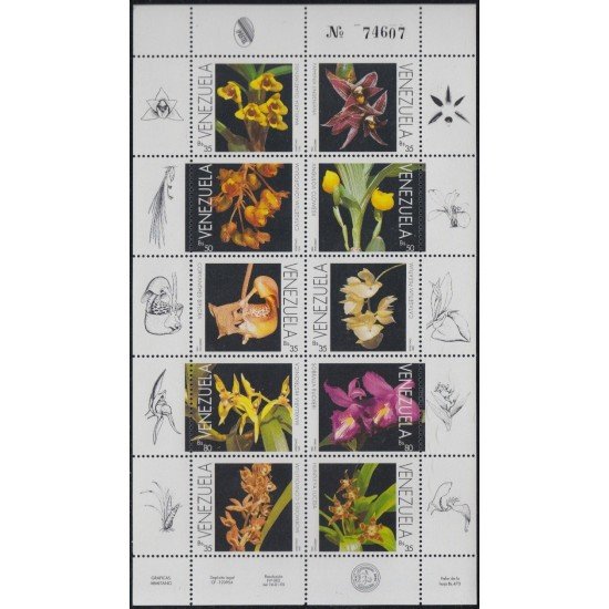 Venezuela 1741/50 1995 Flores flowers orquídeas venezolanas MNH Venezuela 1741/50 1995 Flores flowers orquídeas venezolanas MNH