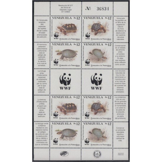 Venezuela 1584/87 1992 Protección de la naturaleza las tortugas MNH Venezuela 1584/87 1992 Protección de la naturaleza las tortugas MNH