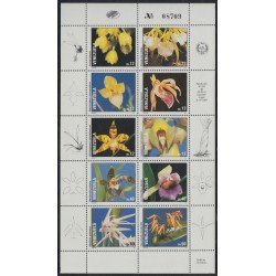 Venezuela 1526/35a 1991 Flores Orquídeas Flowers MNH