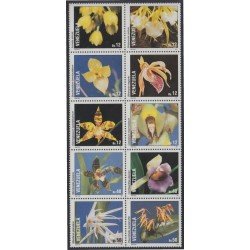 Venezuela 1526/35 1991 Flores Orquídeas Flowers MNH