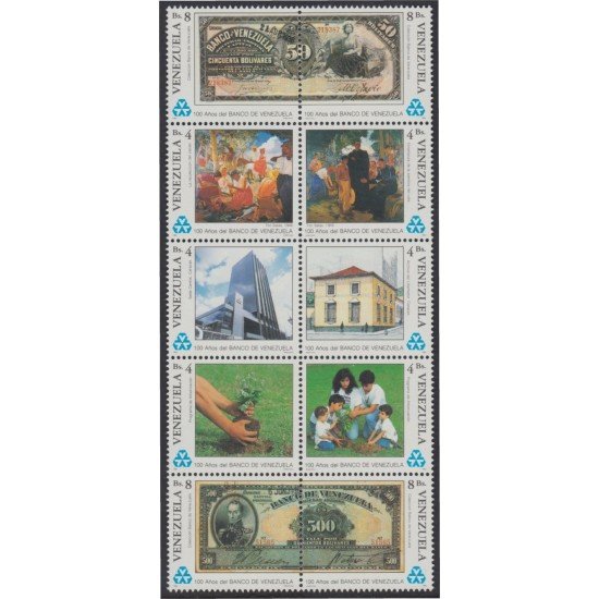 Venezuela 1449/58 1989 Centenario de la Banca de Venezuela MNH Venezuela 1449/58 1989 Centenario de la Banca de Venezuela MNH