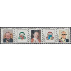 Venezuela 1444/48 1989 25 Aniversario del Convenio con la Santa Sede S.S Pablo VI MNH