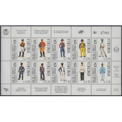 Venezuela 1398/07a 1988 Día de las fuerzas armadas uniformes militares MNH Venezuela 1398/07a 1988 Día de las fuerzas armadas uniformes militares MNH