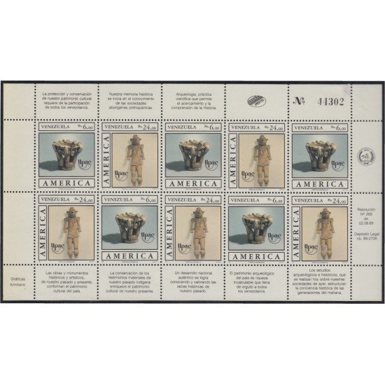 Venezuela 1459/60 1989 América Upaep Cerámica MNH Venezuela 1459/60 1989 América Upaep Cerámica MNH