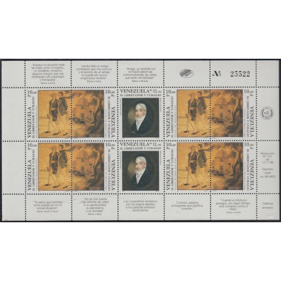 Venezuela 1441/43 1989 Dr. Mordechay Ricardo libertador MNH