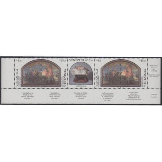 Venezuela 1438/40 1988 Navidad Christmas MNH Venezuela 1438/40 1988 Navidad Christmas MNH