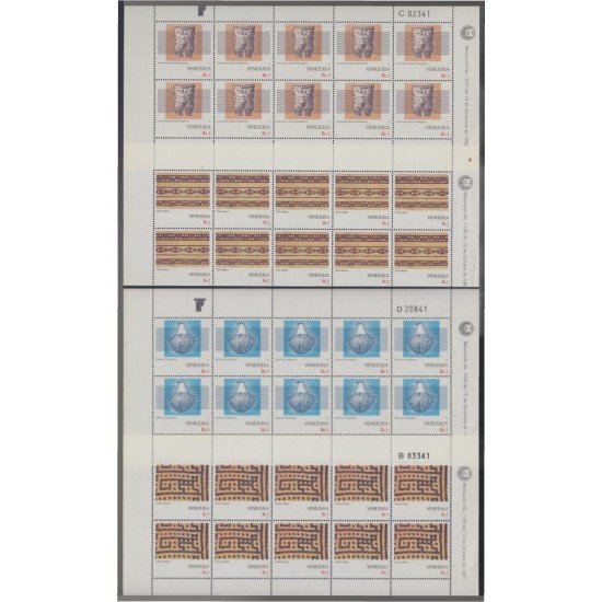 Venezuela 1276/79 1987 Artesanía Indígena MNH Venezuela 1276/79 1987 Artesanía Indígena MNH
