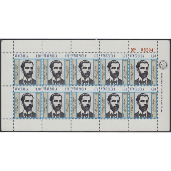Venezuela 1161 MP 1984 Rómulo Gallegos MNH Venezuela 1161 MP 1984 Rómulo Gallegos MNH