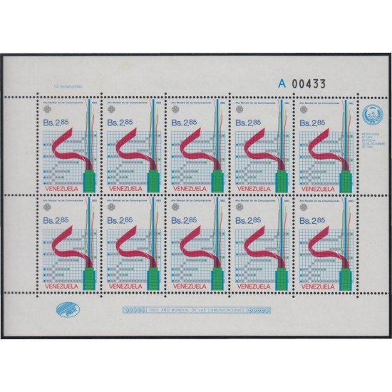 Venezuela 1130 MP 1983 Año Mundial de las comunicaciones MNH
