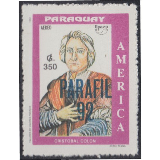 Paraguay A- 1203 1992 Parafil 92 Cristóbal Colón MNH Paraguay A- 1203 1992 Parafil 92 Cristóbal Colón MNH