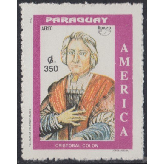 Paraguay A- 1202 1992 Cristóbal Colón MNH Paraguay A- 1202 1992 Cristóbal Colón MNH