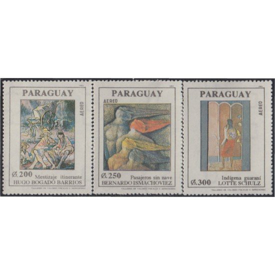 Paraguay A- 1199/01 1991 Arte paraguayo Obras de pintores contemporáneos MNH Paraguay A- 1199/01 1991 Arte paraguayo Obras de pintores contemporáneos MNH