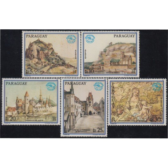 Paraguay A- 1177/81 1990 Pinturas de Alberto Durero MNH Paraguay A- 1177/81 1990 Pinturas de Alberto Durero MNH
