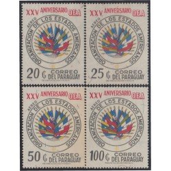 Paraguay A- 640/43 1973 XXV Aniversario de la OEA MH Paraguay A- 640/43 1973 XXV Aniversario de la OEA MH