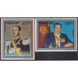 Paraguay A- 619/20 1972 Gral. Alfredo Stroessner y Cnel. Hugo Banzer Suárez MNH Paraguay A- 619/20 1972 Gral. Alfredo Stroessner y Cnel. Hugo Banzer Suárez MNH