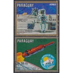Paraguay A- 546/47 1970 Héroes del espacio Apolo XIII usados Paraguay A- 546/47 1970 Héroes del espacio Apolo XIII usados