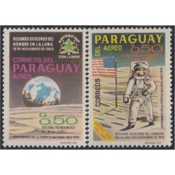 Paraguay A- 525/26 1969 Segundo descenso del hombre en la Luna MNH Paraguay A- 525/26 1969 Segundo descenso del hombre en la Luna MNH