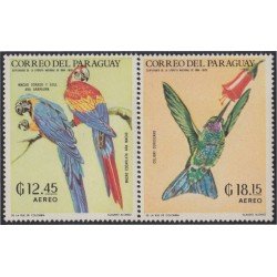 Paraguay A- 514/15 1969 Pájaros Birds Macaos y Colibrí MH Paraguay A- 514/15 1969 Pájaros Birds Macaos y Colibrí MH