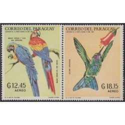 Paraguay A- 514/15 1969 Pájaros Birds Macaos y Colibrí MNH Paraguay A- 514/15 1969 Pájaros Birds Macaos y Colibrí MNH