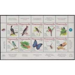 Venezuela 2012/21 1998 Parque Nacional Henri Pittier Pájaros Mariposas Birds Butterflies MNH Venezuela 2012/21 1998 Parque Nacional Henri Pittier Pájaros Mariposas Birds Butterflies MNH