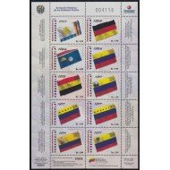 Venezuela 2852/61 2009 Símbolos nacionales Banderas MNH