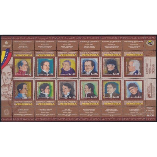 Venezuela 2820/31 2009 Personalidades Bicentenario de la Independencia MNH Venezuela 2820/31 2009 Personalidades Bicentenario de la Independencia MNH